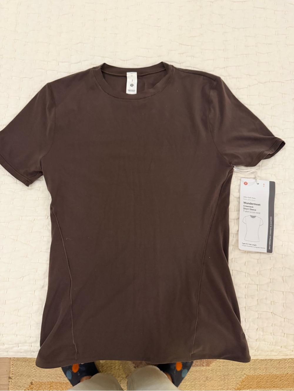 lululemon athletica Short Sleeve Crew Tee in Dark Brown